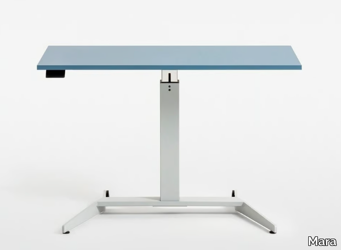 FOLLOW ME LARGE - Height-adjustable office desk with flip-top on castors _ Mara