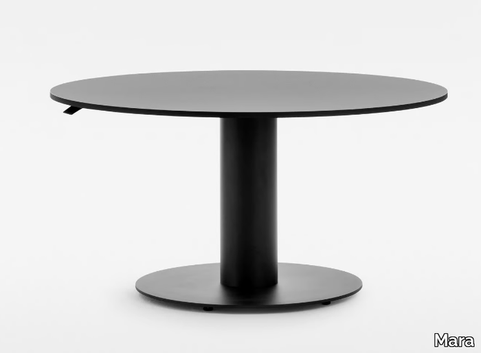 FOLLOW MEETING - Height-adjustable round meeting table _ Mara