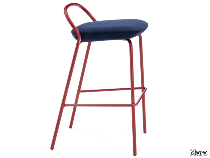 ICON 7300 - High stackable steel stool with footrest _ Mara