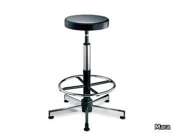 WORK - Height-adjustable Eco-leather office stool _ Mara