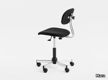 WORK - Swivel fabric office chair with castors with 5-Spoke base _ Mara