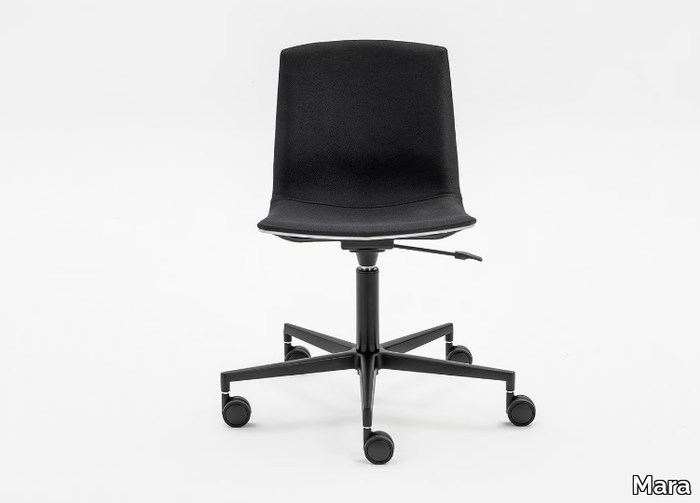 LOTO 100% RECYCLED - Swivel height-adjustable polypropylene office chair _ Mara