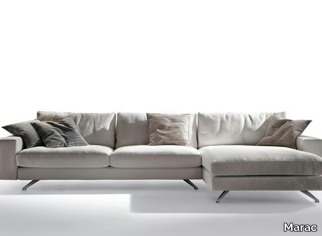 METROPOLI - Fabric sofa with chaise longue _ Marac