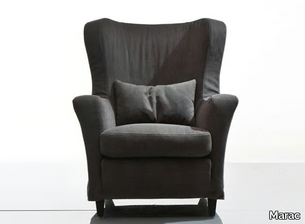 CAMILLA - Fabric armchair with armrests _ Marac