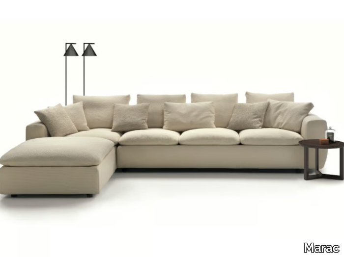 NEMO - Corner 5 seater fabric sofa with removable cover _ Marac