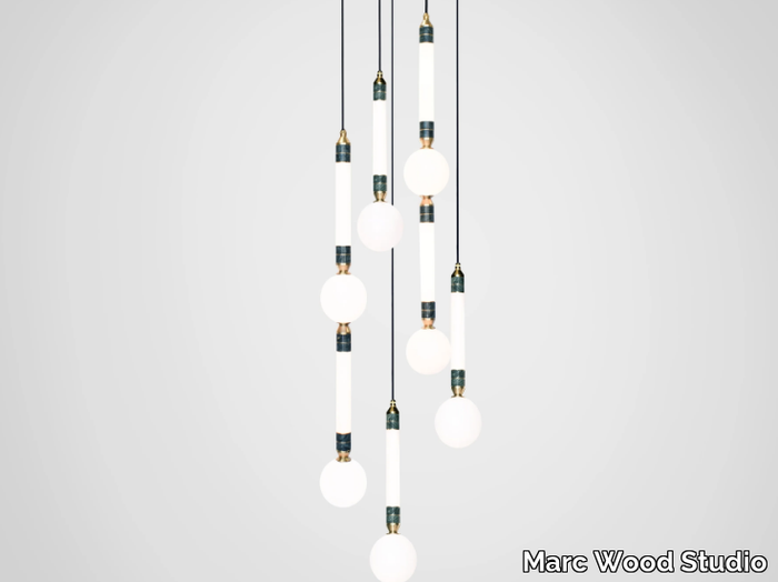 GREENSTONE CLUSTER 5 - LED pendant lamp _ Marc Wood Studio