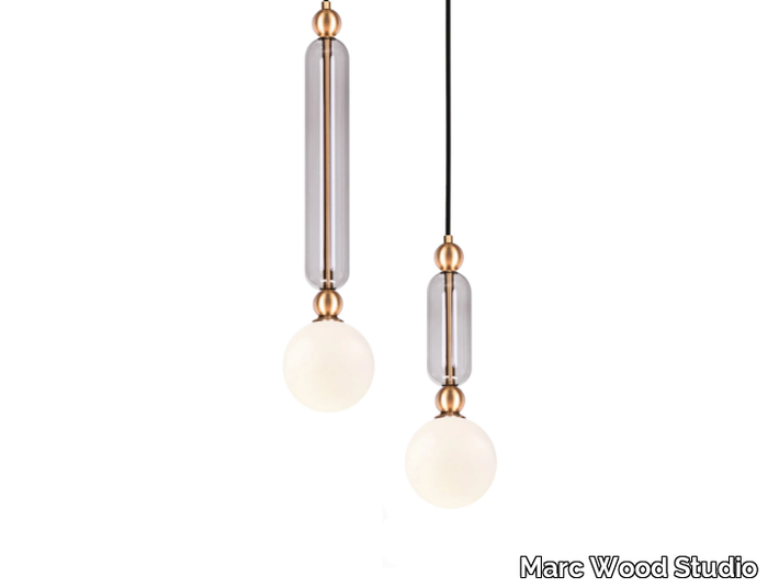 CASE - LED brass and glass pendant lamp _ Marc Wood Studio