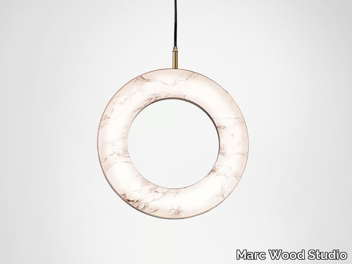 ROSA RING - LED marble pendant lamp _ Marc Wood Studio