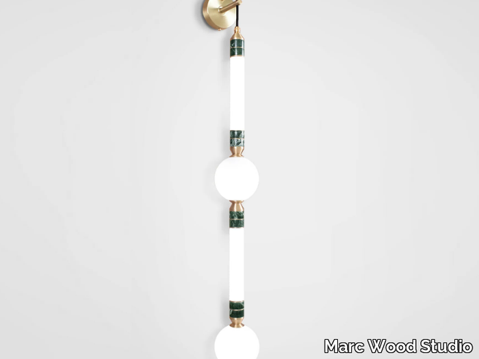 GREENSTONE LARGE - LED metal wall lamp _ Marc Wood Studio