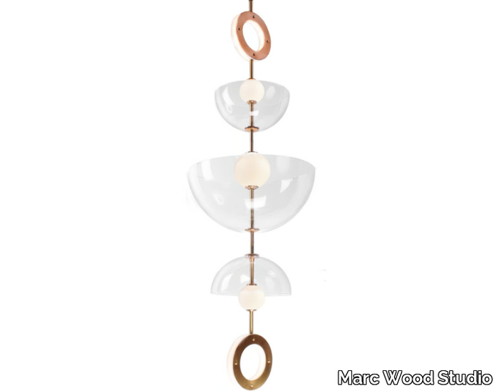 DECO CHANDELIER 5 - LED glass pendant lamp _ Marc Wood Studio