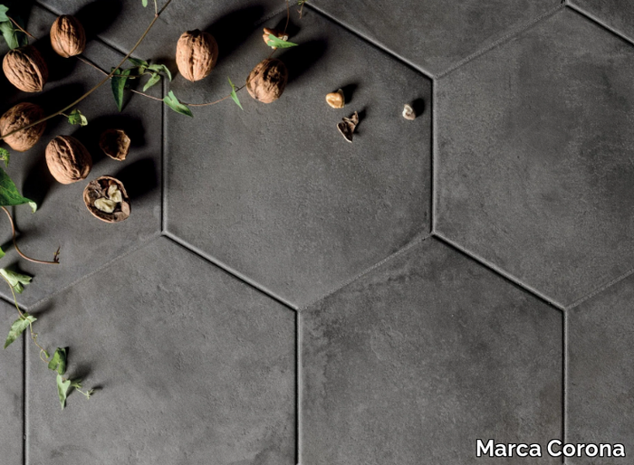 TERRA - NERO - Full-body porcelain stoneware wall/floor tiles _ Marca Corona