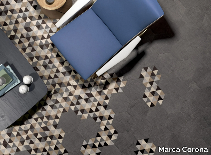 TEXTILE TAUPE - Porcelain stoneware wall tiles / flooring _ Marca Corona