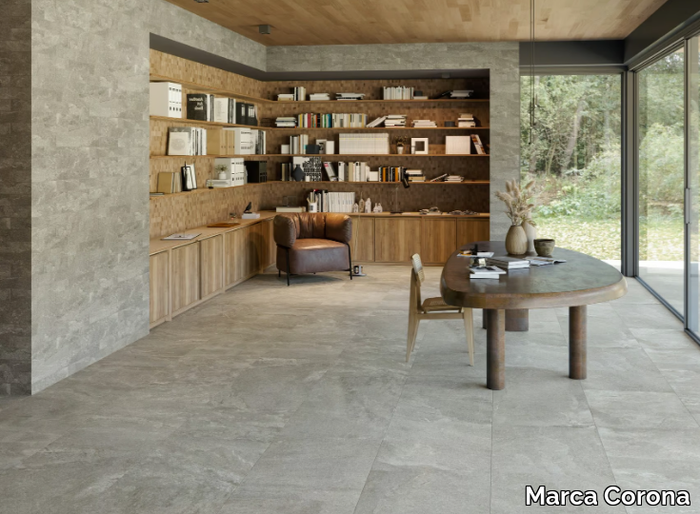 ARKIQUARTZ TITANIUM - Full-body porcelain stoneware wall tiles / flooring _ Marca Corona