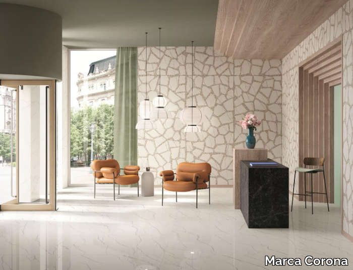 FOYER CLEAR - Porcelain stoneware wall/floor tiles with marble effect _ Marca Corona