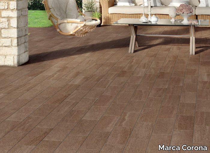 OVERLAND RED - Porcelain stoneware flooring with stone effect _ Marca Corona