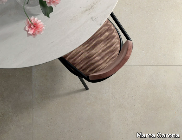 PHASE ECRU - Porcelain stoneware wall/floor tiles with concrete effect _ Marca Corona