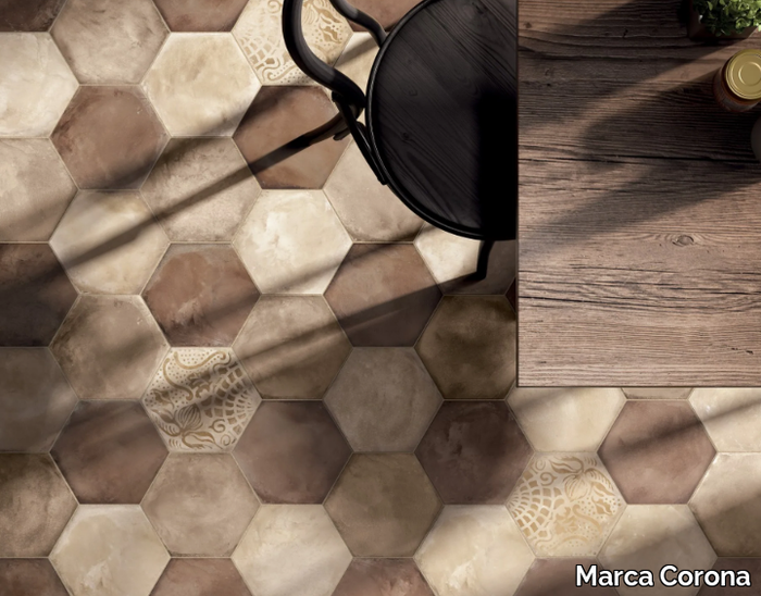 TERRA - OCRA - Full-body porcelain stoneware wall/floor tiles _ Marca Corona