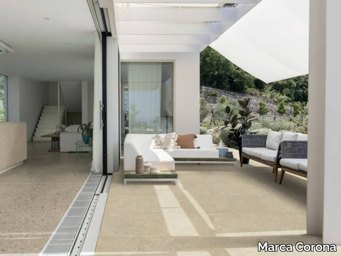 ARKISTYLE SAND - Full-body porcelain stoneware wall/floor tiles with stone effect _ Marca Corona