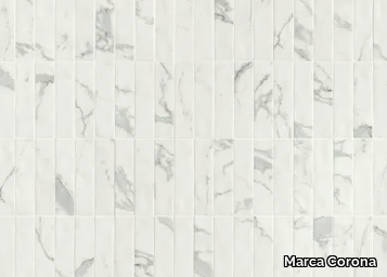 MINIATURE SCULTOREA STATUARIO VENA ARGENTO - Porcelain stoneware wall tiles with marble effect _ Marca Corona