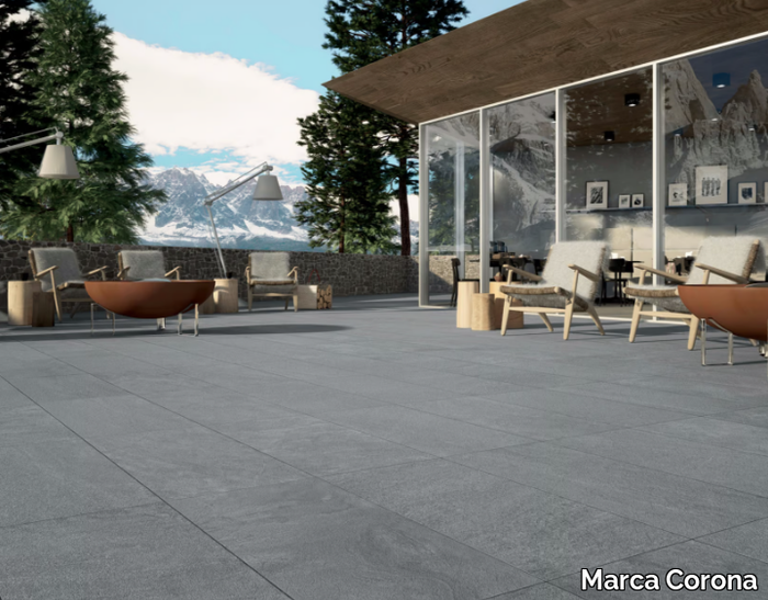 MATRIX SILVER - Porcelain stoneware wall/floor tiles with stone effect _ Marca Corona