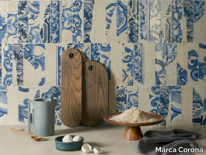 MINIATURE FREGIO - Porcelain stoneware wall tiles with encaustic effect _ Marca Corona