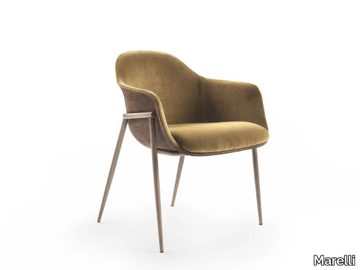 CHIA METAL - Fabric chair with armrests _ Marelli