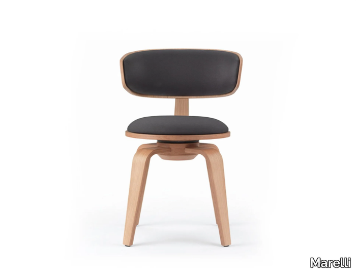 PIVOT - Swivel wooden chair _ Marelli