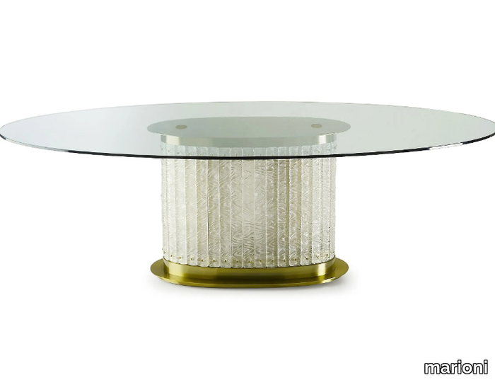 HOWARD - Oval crystal table _ marioni