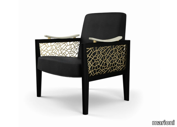 DAHLIA - Upholstered armchair with armrests _ marioni