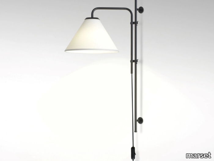 FUNICULÍ A FABRIC - Iron wall lamp with polyester shade _ Marset