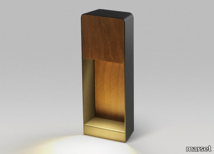 LAB - LED aluminium and wood bollard light _ Marset