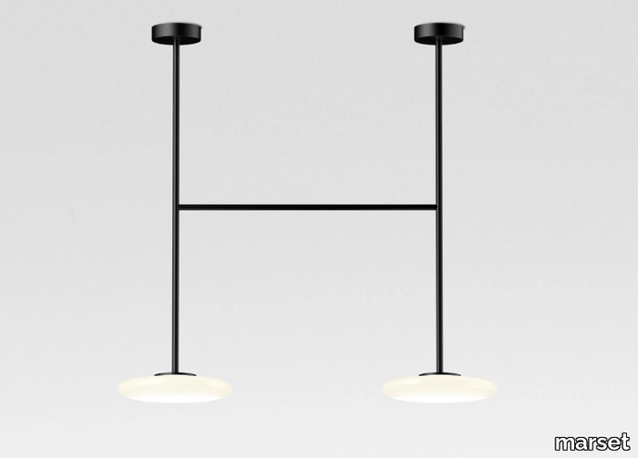 IHANA x2 - LED glass and steel ceiling lamp _ Marset