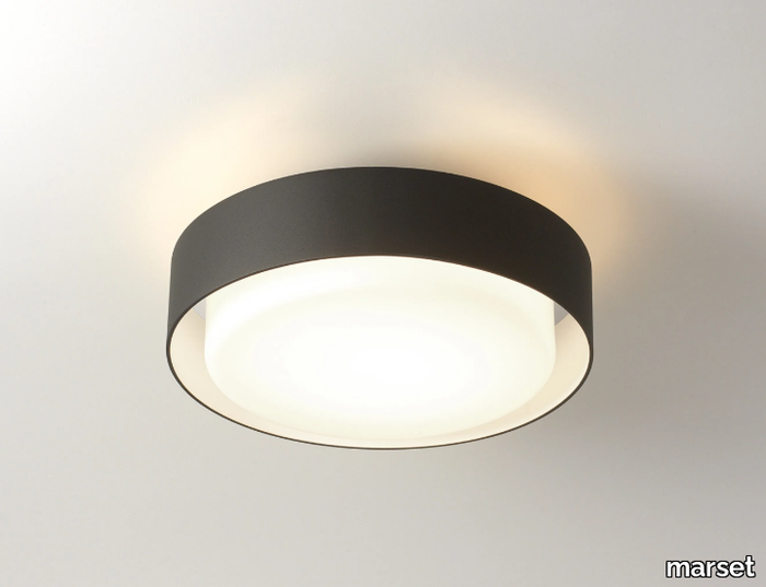 PLAFF-ON! - LED glass and aluminium ceiling light _ Marset