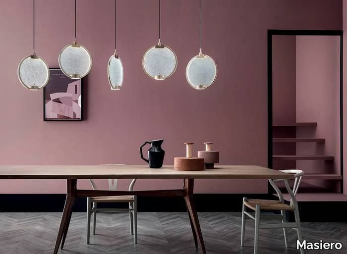 HORO S5 - LED dimmable glass pendant lamp _ Masiero