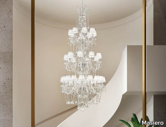 DIAMOND S 32/110/250 - Pendant lamp with crystals _ Masiero