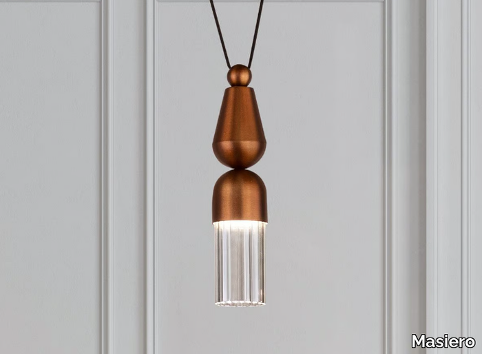 NAPPE N7 - LED painted metal pendant lamp _ Masiero