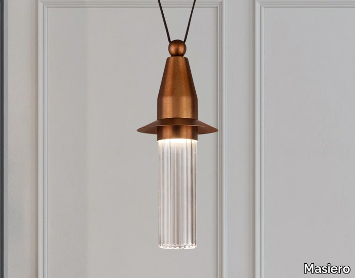 NAPPE N5 - LED painted metal pendant lamp _ Masiero