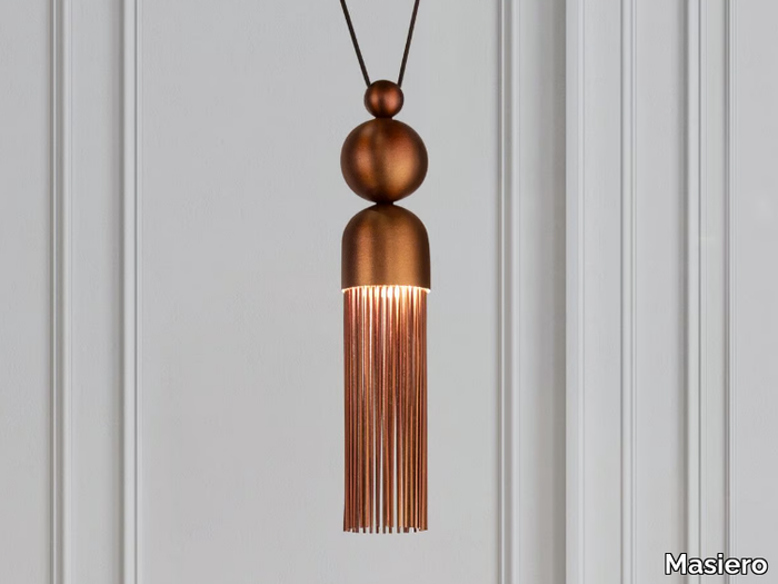 NAPPE N9 - LED painted metal pendant lamp _ Masiero