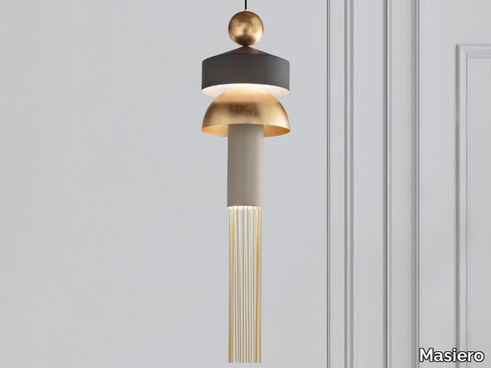 NAPPE XL1 - LED painted metal pendant lamp _ Masiero