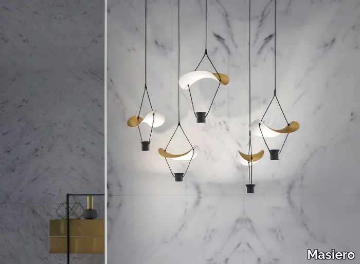 VOLLEE C5P - LED painted metal pendant lamp _ Masiero