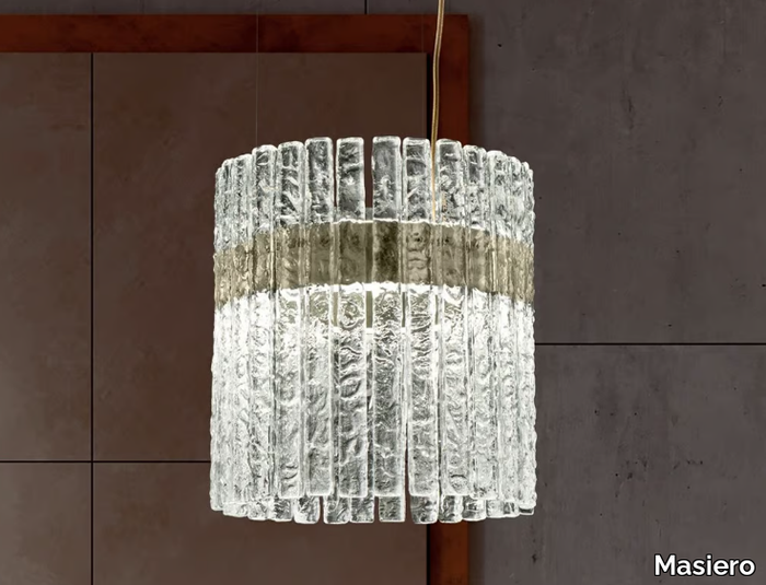 VEGAS S RD 40 - LED dimmable glass pendant lamp _ Masiero