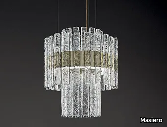 VEGAS S RD 40 DB - LED dimmable glass pendant lamp _ Masiero