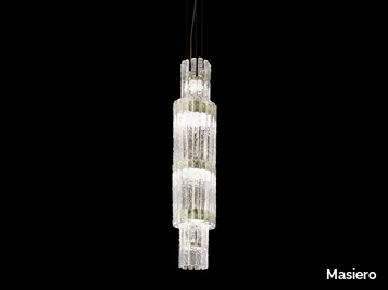 VEGAS S VRT140 - LED glass pendant lamp _ Masiero