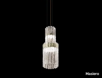 VEGAS S VRT70 - LED glass pendant lamp _ Masiero