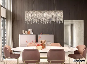 NUAGE S 6/124/40 - Pendant lamp with crystals _ Masiero