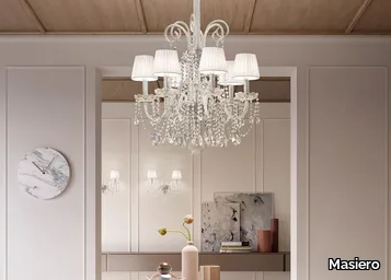 DIAMOND S 6/65/70 - Pendant lamp with crystals _ Masiero