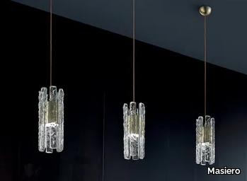 VEGAS S RD 12 - LED glass pendant lamp _ Masiero