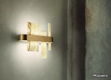 HONICÉ A37 - LED wall lamp in metal and onyx _ Masiero