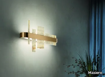 HONICÉ A65 - LED wall lamp in metal and onyx _ Masiero