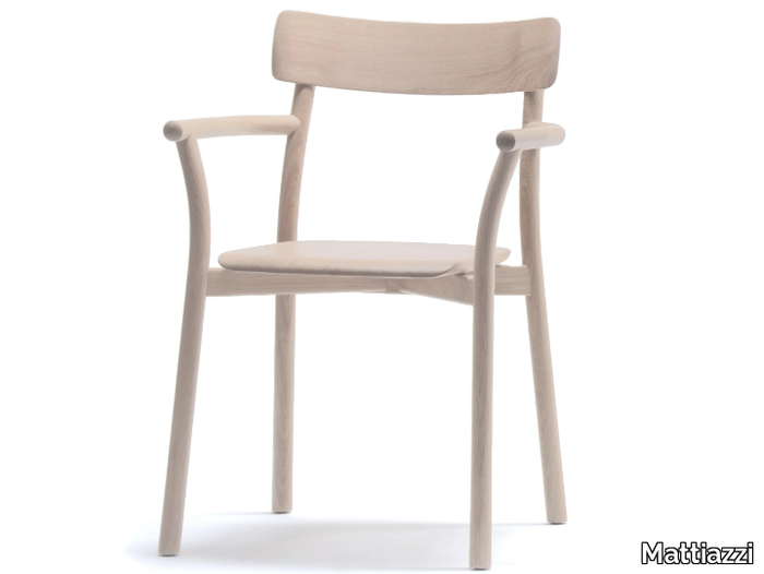 MC8 CHIARO - Ash chair with armrests _ Mattiazzi